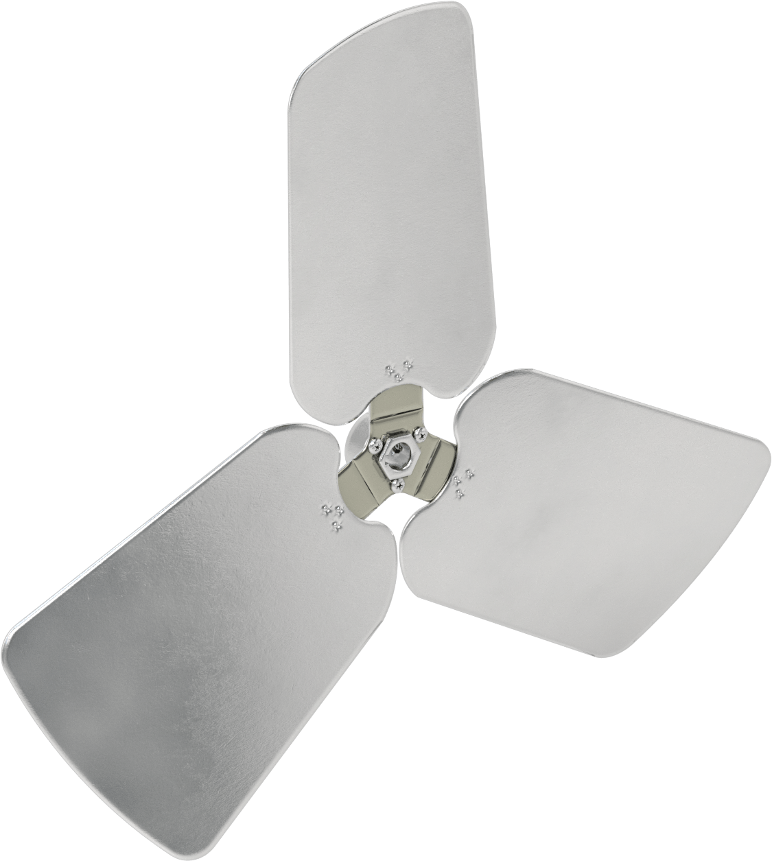 Alüminyum Fan Kanadı, 5/8" Çaplı Anahtar Mili için, 20 inç Bıçak Çapı, 3 Bıçak, 22 Derece