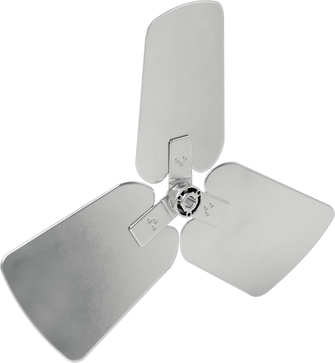 Alüminyum Fan Kanadı, 5/8" Çaplı Anahtar Mili için, 20 inç Bıçak Çapı, 3 Bıçak, 22 Derece