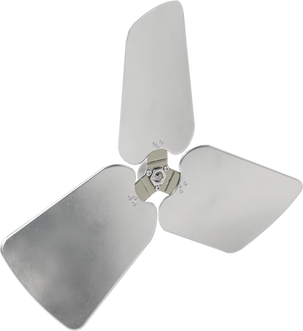 Alüminyum Fan Kanadı, 5/8" Çaplı Anahtar Mili için, 20 inç Bıçak Çapı, 3 Bıçak, 30 Derece