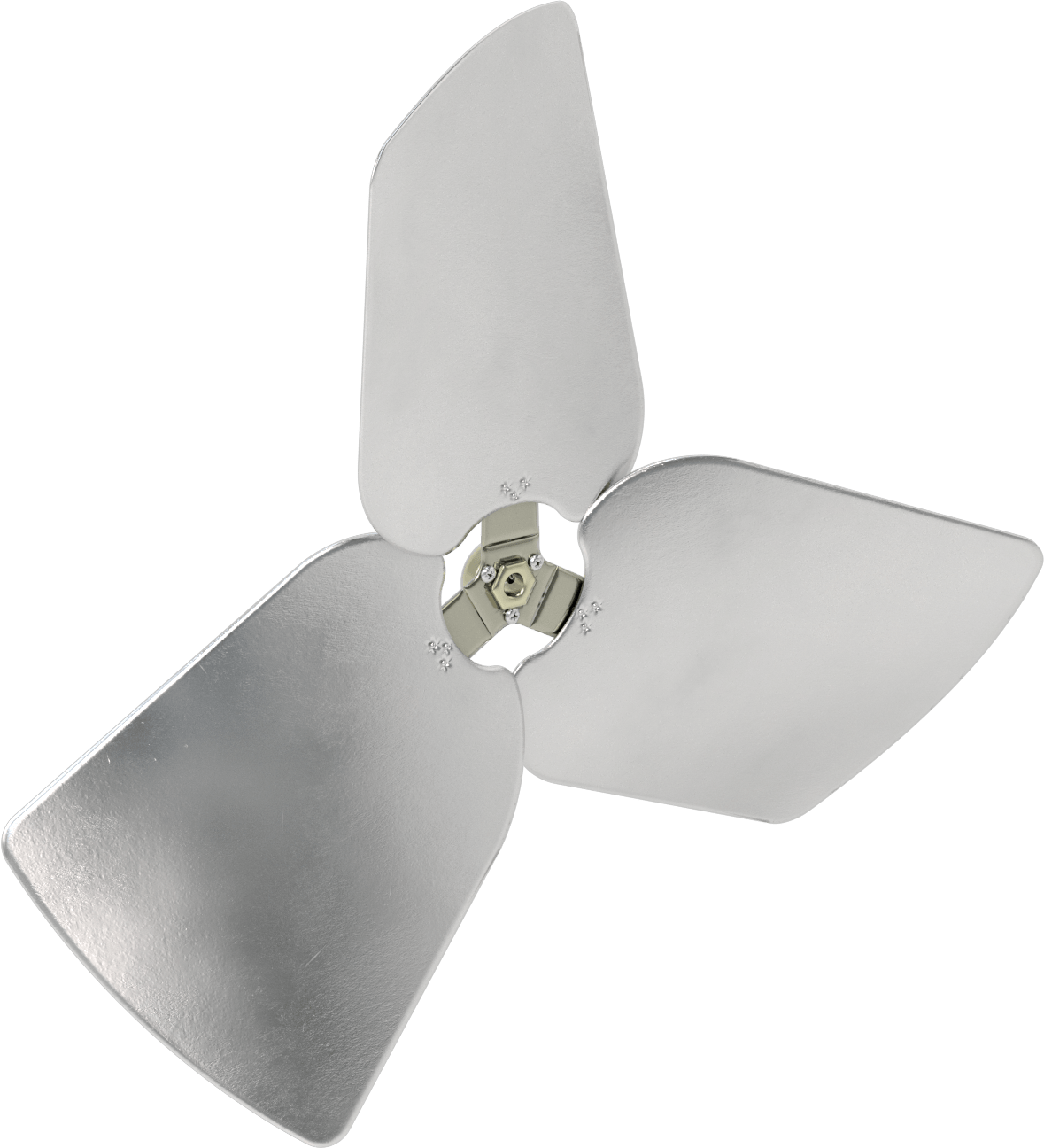 Alüminyum Fan Kanadı, Yüksek Çıkışlı, 1/2" Çaplı Yuvarlak Mil için, 3 Bıçak