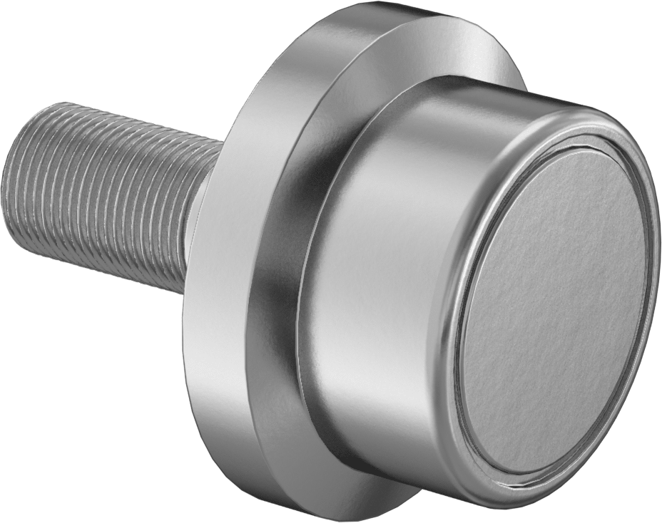 Flanşlı Dişli Ray Makarası, 440C Paslanmaz Çelik, 2-1/2" Silindir Çapı, 1-5/8" Makara Genişliği