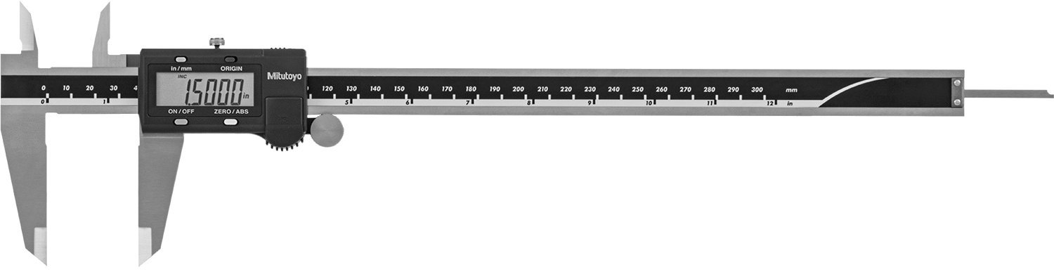 Mitutoyo Dijital Kaliper, SPC Veri Çıkışı ile, 16" Toplam Uzunluk, Model 500-173-30