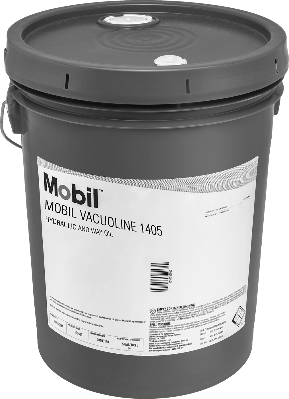 Hidrolik ve Kılavuz Yağı, Mobil Vacuoline 1405, 5 Galon Kova