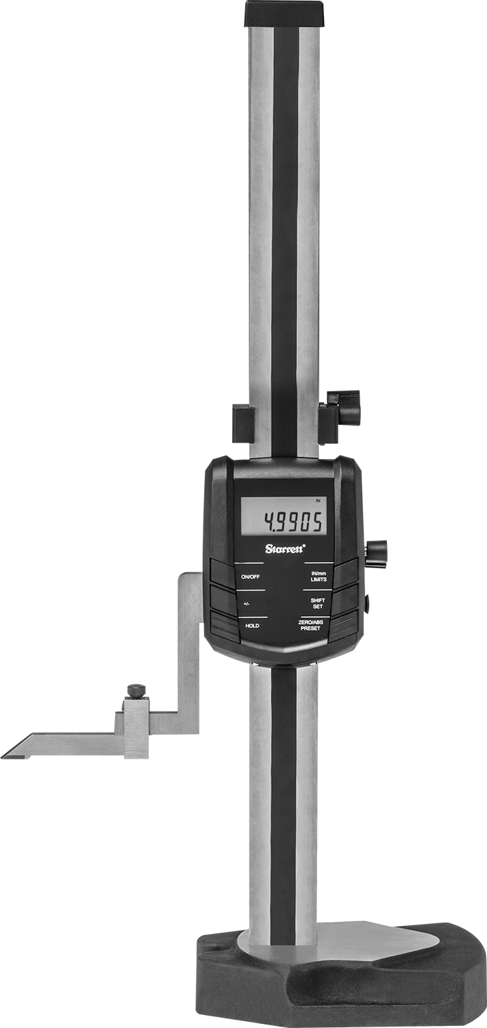 Starrett Elektronik Yükseklik Ölçer, 0-24" Ölçüm Aralığına sahip Model 3754-24/600