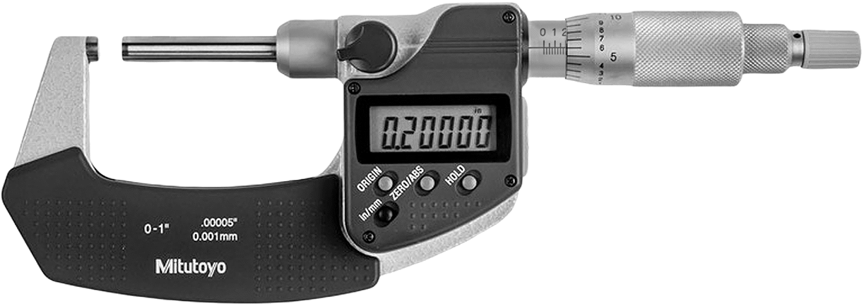 Mitutoyo Elektronik Dış Mikrometre, SPC Veri Çıkışı ve Cırcır-Durdurucu ile, Model 406-350-30
