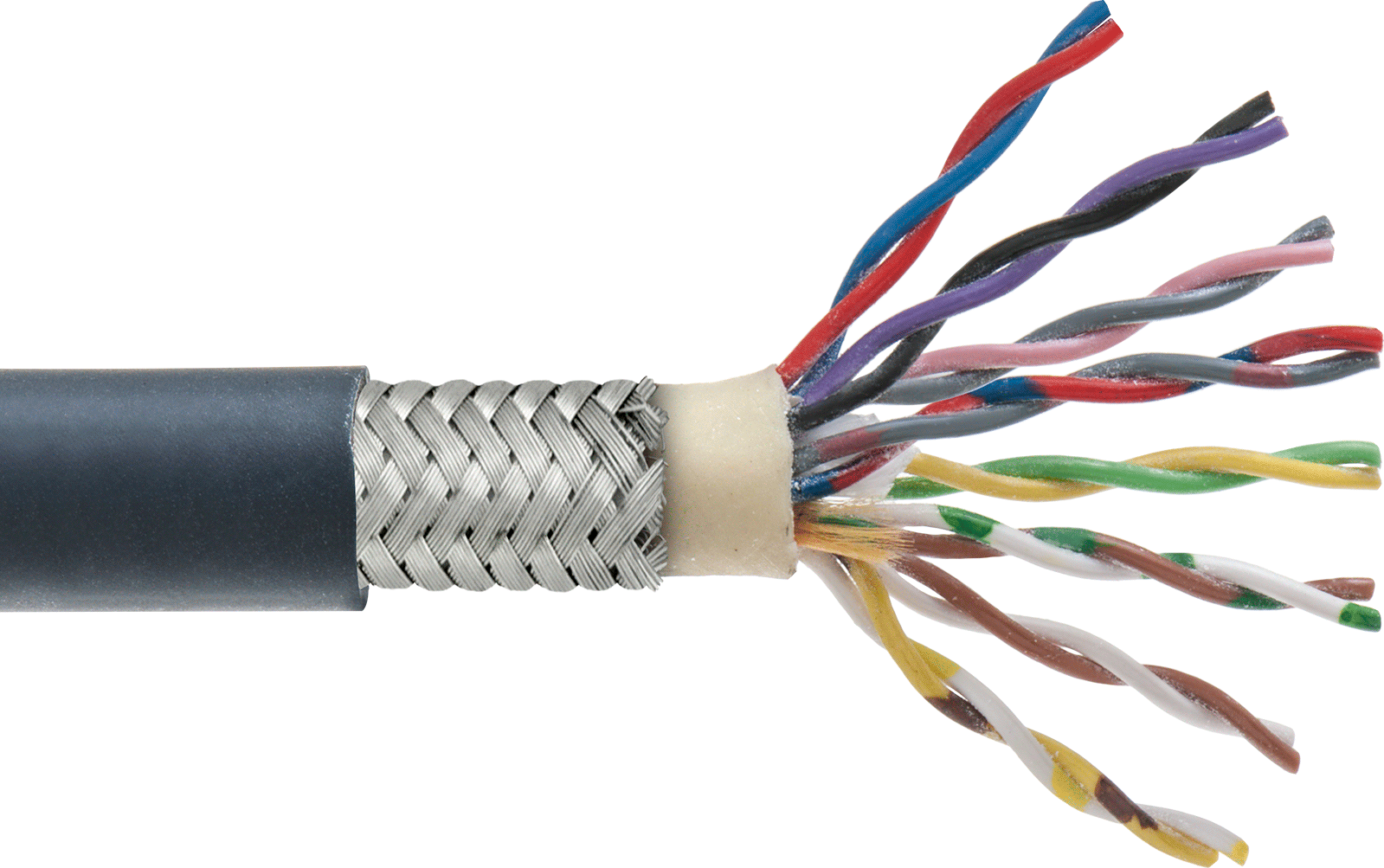 Sürekli Esnek Veri İletişim Kablosu, TPE Yalıtımlı On Altı Adet 22 AWG Tel