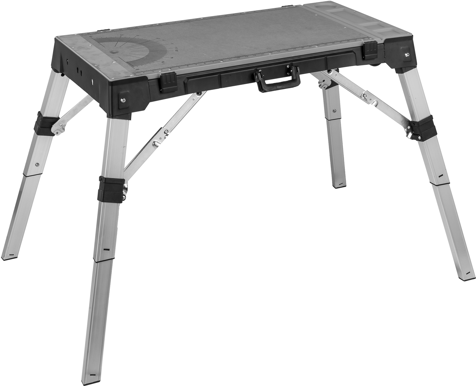 Taşınabilir Çalışma Tezgahı, 37-1/2“ Genişlik x 18” Derinlik x 4-3/4“ ila 30-3/4” Yükseklik