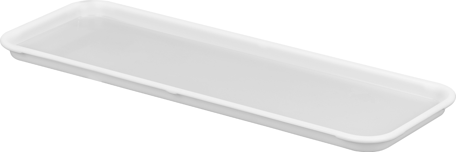 Leke Tutmaz ve Yapışmaz Plastik Tava, İç İçe Geçebilir, 3/4 Galon, 25-5/8" Uzunluk, 8-7/8" Genişlik, 1" Yükseklik