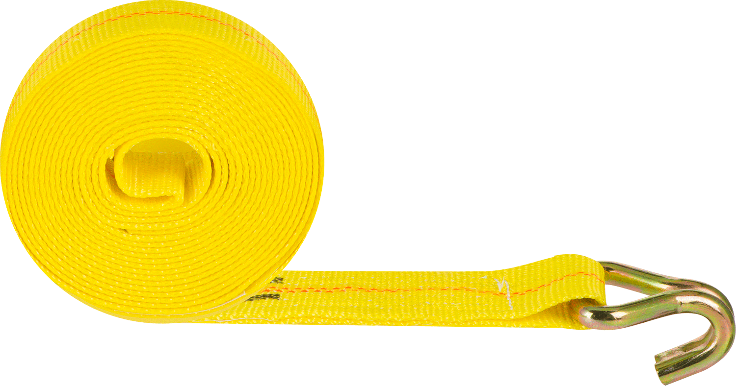 Kanca-Düz Uçlu Dokuma, Tel Kanca ve Çinko Kaplı Çelik Uç Bağlantı Elemanları ile, 2" x 5 Feet
