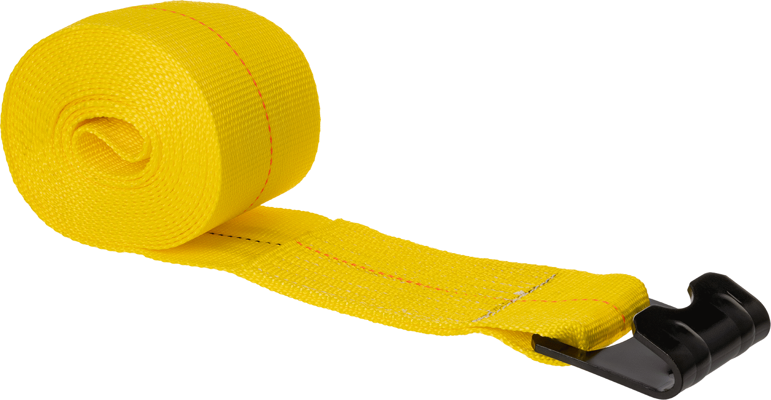 Kanca-Düz Uçlu Dokuma, Tel Kanca ve Çinko Kaplı Çelik Uç Bağlantı Elemanları ile, 2" x 30 Feet