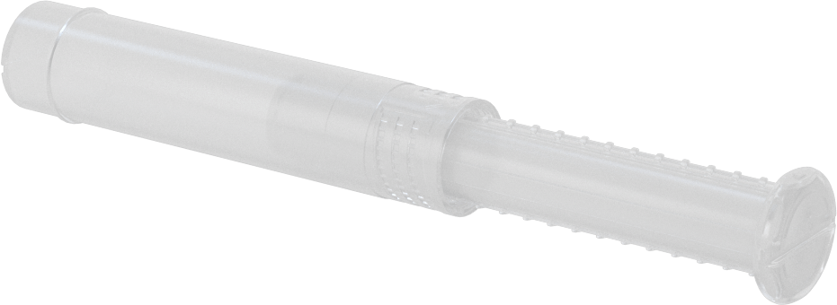 Uzunluğu Ayarlanabilir Nakliye Tüpü, Yuvarlak, Bükümlü Kilit, Şeffaf, 0.39" ID, 3“-5” İç Uzunluk