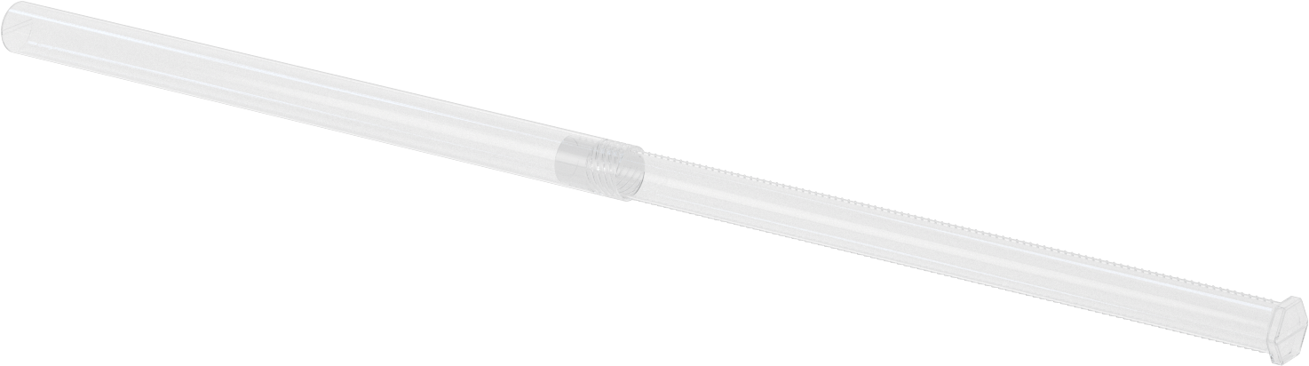 Uzunluğu Ayarlanabilir Nakliye Tüpü, Yuvarlak, Şeffaf, 0.87" ID, 16“ ila 30” İç Uzunluk