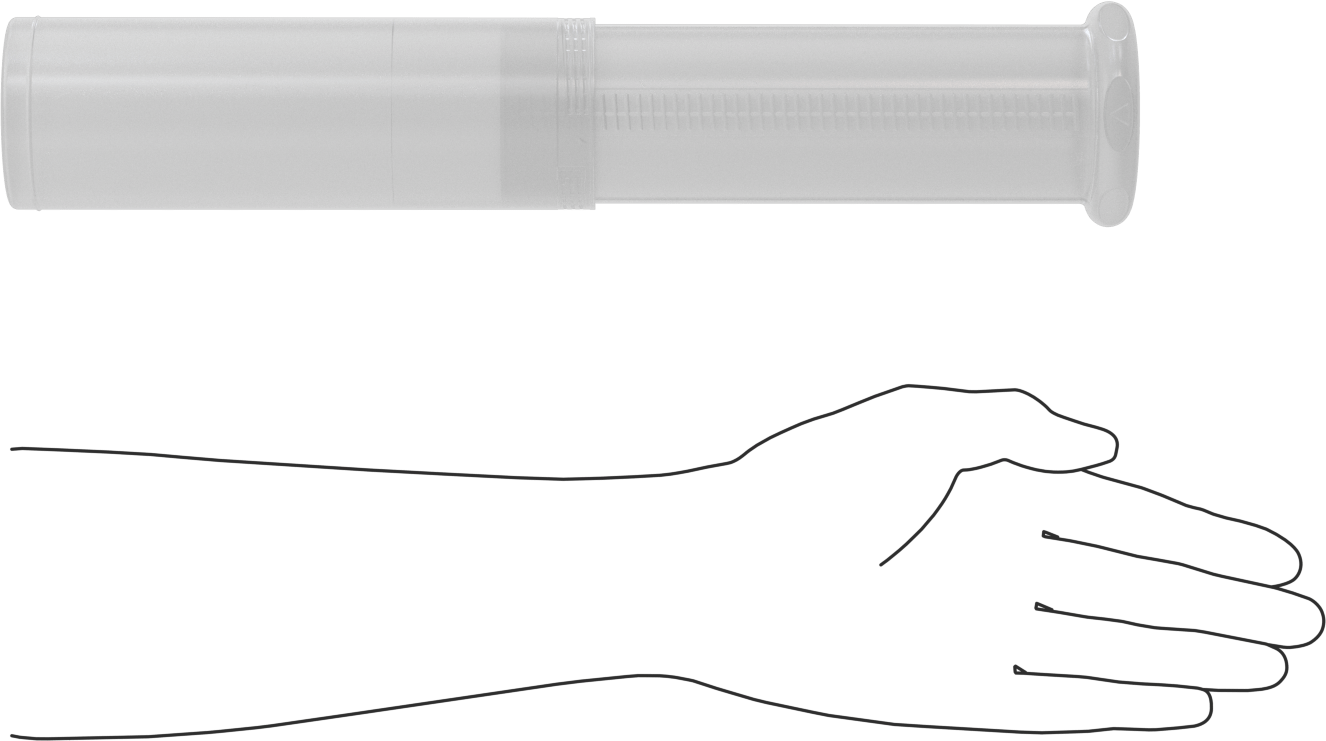 Uzunluğu Ayarlanabilir Nakliye Tüpü, Yuvarlak, Bükerek kilitleme, Şeffaf, 2.17" ID, 8“-14” İç Uzunluk