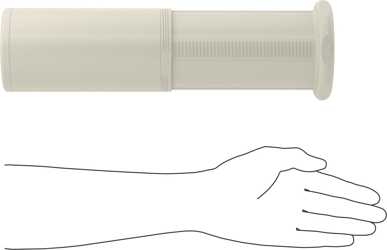 Uzunluğu Ayarlanabilir Nakliye Tüpü, Yuvarlak, Bükerek kilitleme, Beyaz, 3.35" ID, 8“-14” İç Uzunluk