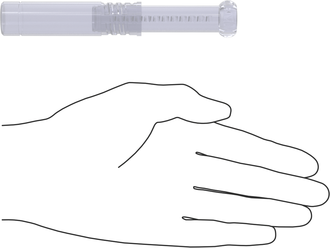 Uzunluğu Ayarlanabilir Nakliye Tüpü, Yuvarlak, Bükümlü Kilit, Şeffaf, 0.51" ID, 3“-5” İç Uzunluk