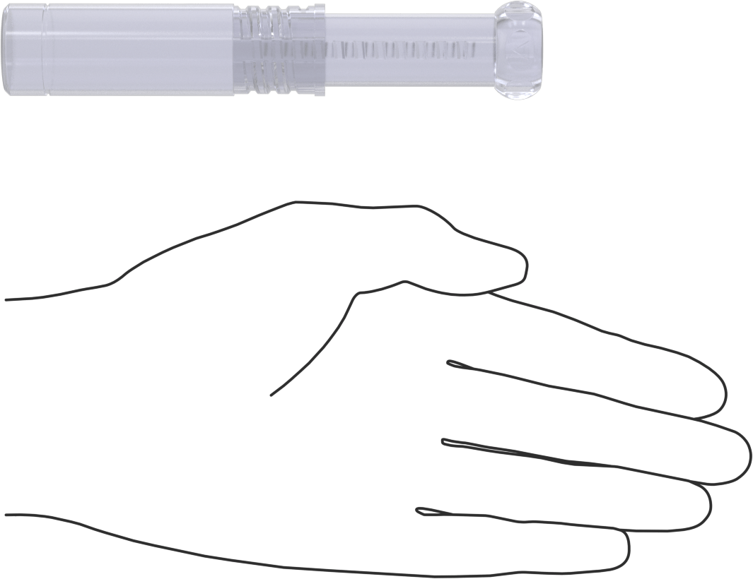 Uzunluğu Ayarlanabilir Nakliye Tüpü, Yuvarlak, Bükümlü Kilit, Şeffaf, 0.63" ID, 3“-5” İç Uzunluk
