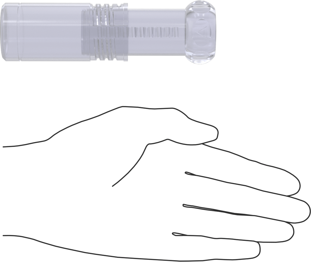 Uzunluğu Ayarlanabilir Nakliye Tüpü, Yuvarlak, Bükümlü Kilit, Şeffaf, 1.02" ID, 3“-5” İç Uzunluk