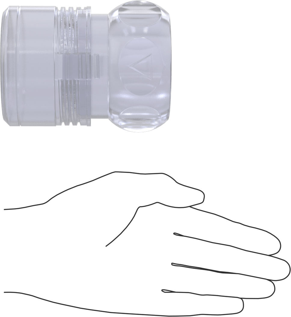 Uzunluğu Ayarlanabilir Nakliye Tüpü, Yuvarlak, Bükümlü Kilit, Opak, 2.56" ID, 2“-3” İç Uzunluk
