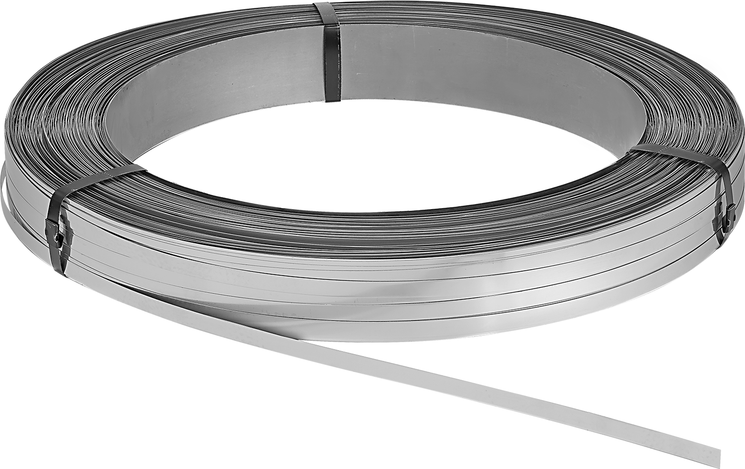 302 Paslanmaz Çelik Metal Çember, Standart Bobin, 1/2“ Genişlik x 0,015” Kalınlık, 3330 Fit Uzunluk