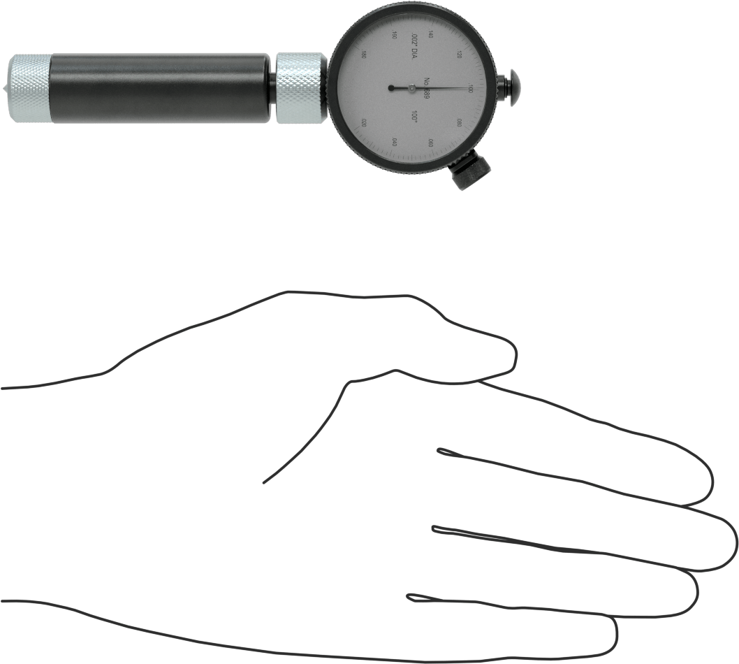 Starrett Ölçer, Havşa Matkabı, Model 689-1Z, 100 Derece, 0,02 inç - 0,17 inç Aralığı