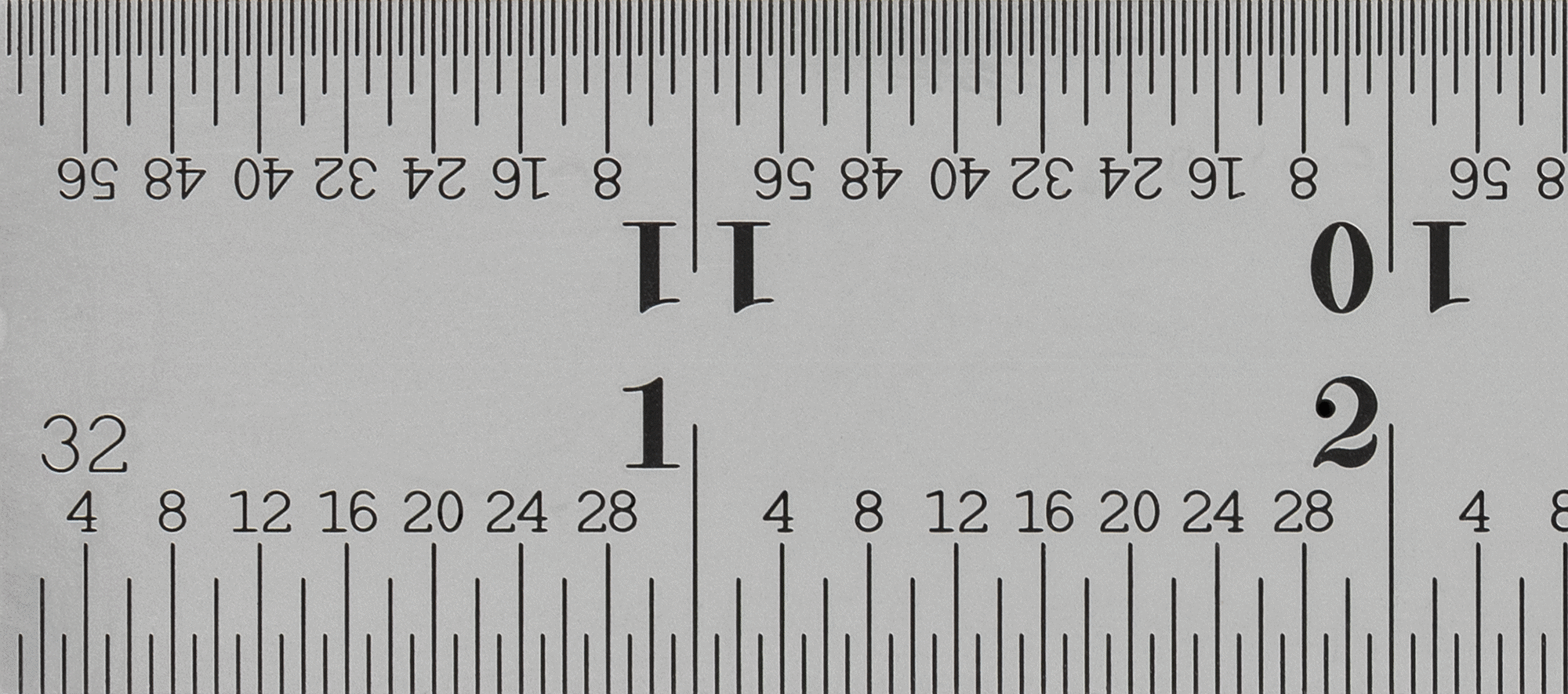 Starrett Yüksek Hassasiyetli Cetvel, Sertifikalı, 12 inç Uzunluk, 8'lik ve 16'lık Arka Ölçü İşaretleri