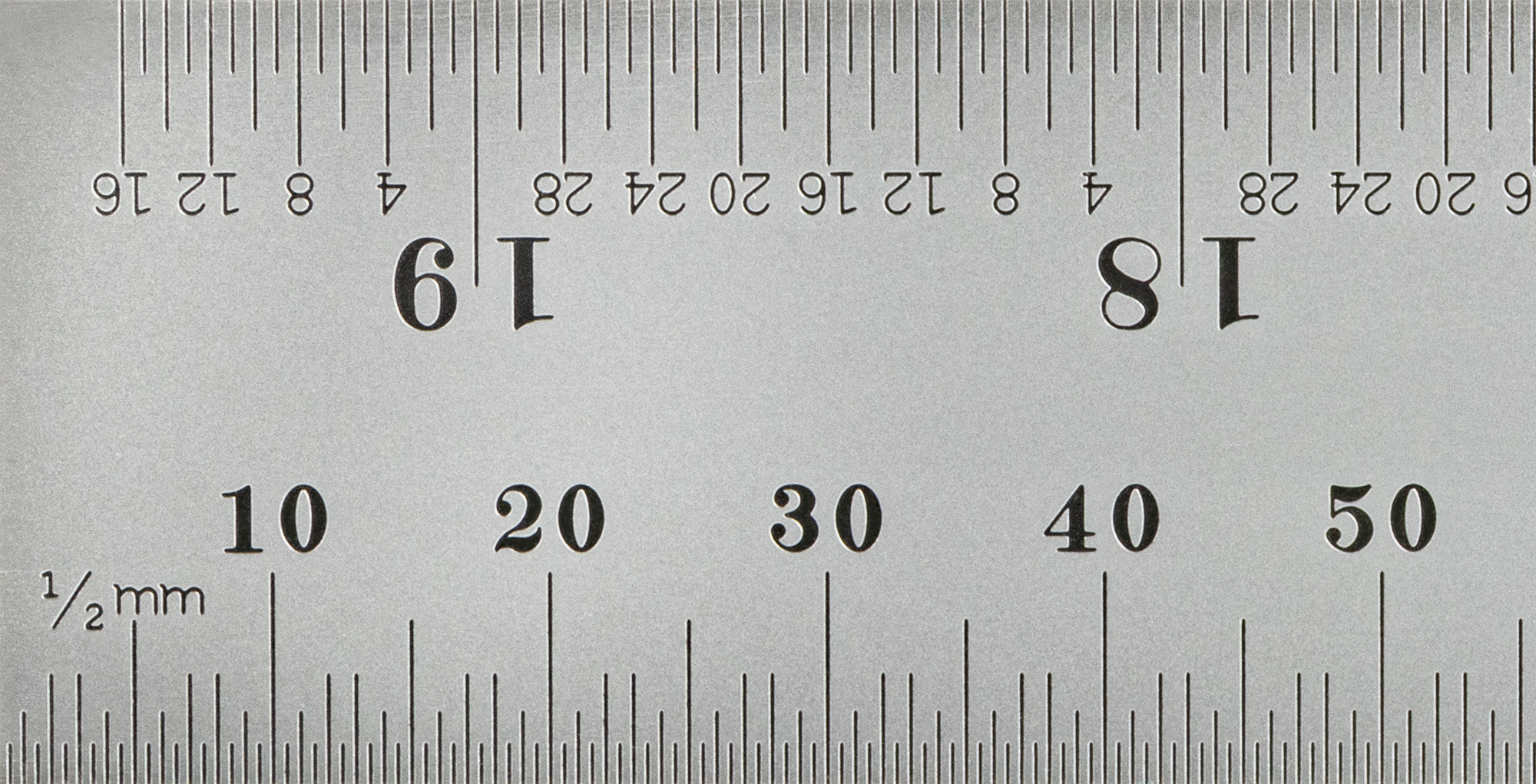 Starrett Yüksek Hassasiyetli Cetvel, 19-1/2"/500 mm Uzunluk