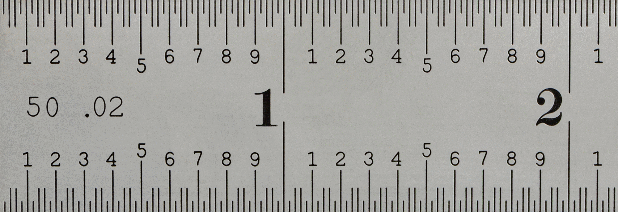 Starrett Yüksek Hassasiyetli Cetvel, Sertifikalı, 6 inç Uzunluk, 50'lik Ön Ölçü İşaretleri