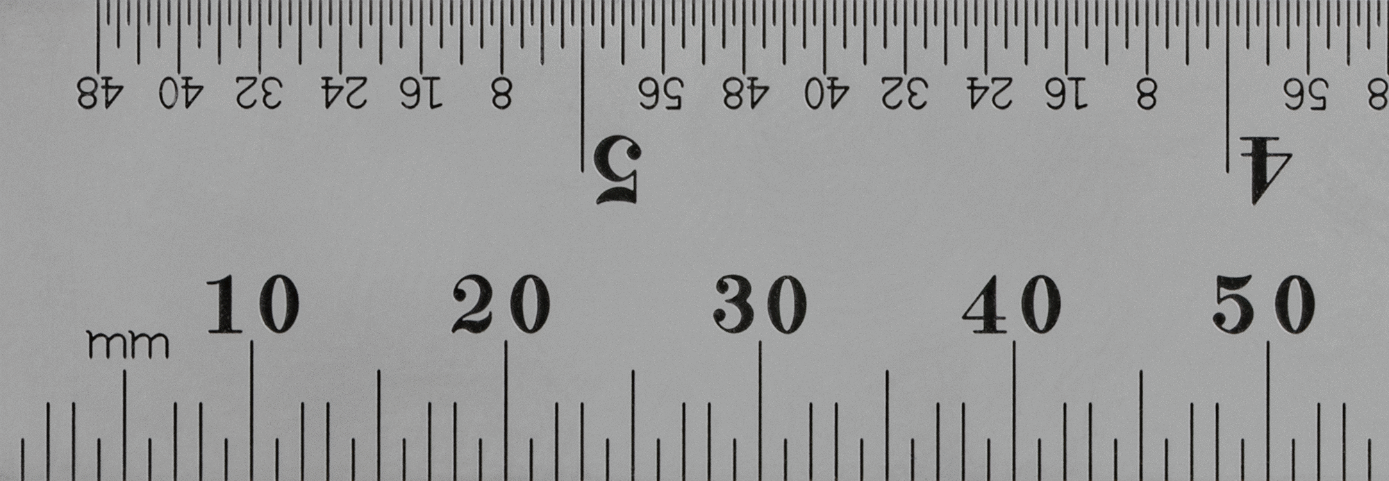 Starrett Yüksek Hassasiyetli Cetvel, Sertifikalı, 5-3/4"/150 mm, 1/2 mm ve 32'lik Ölçek İşaretleri