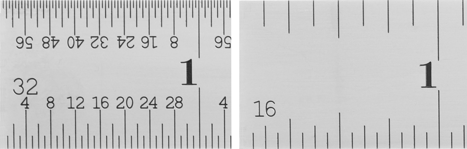 Starrett Yüksek Hassasiyetli Cetvel, 6 inç Uzunluk, 8'lik ve 16'lık Arka Ölçü İşaretleri