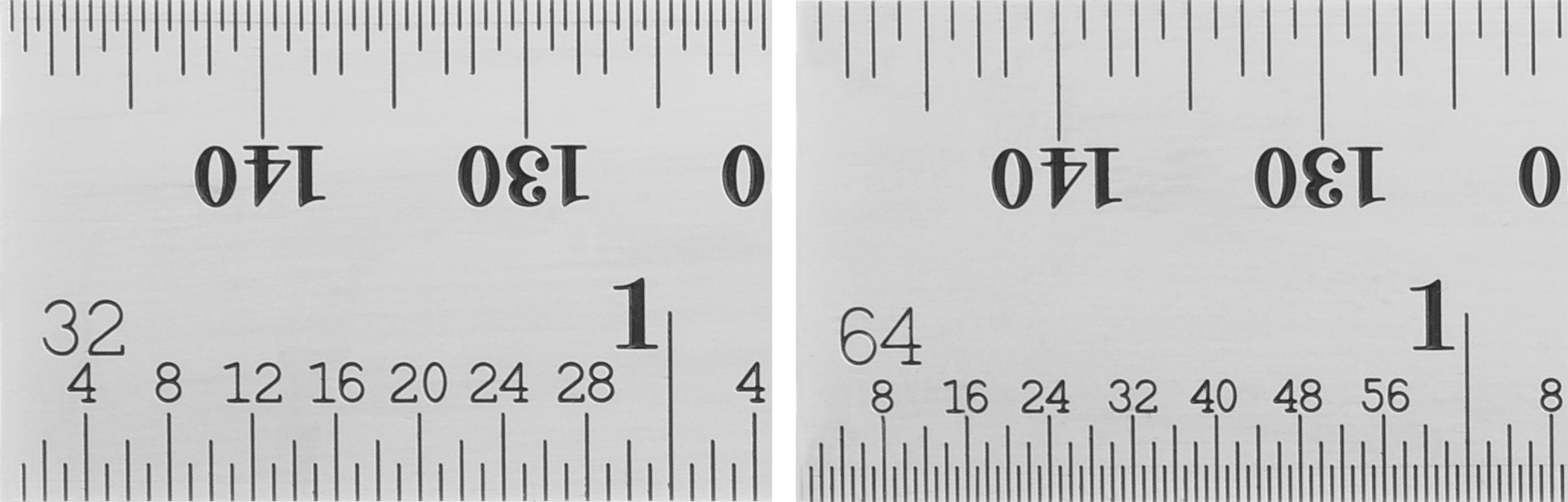 Starrett Yüksek Hassasiyetli Cetvel, 5-3/4"/150 mm Uzunluk, 1/2 mm ve 32'lik Ön Ölçü İşaretleri