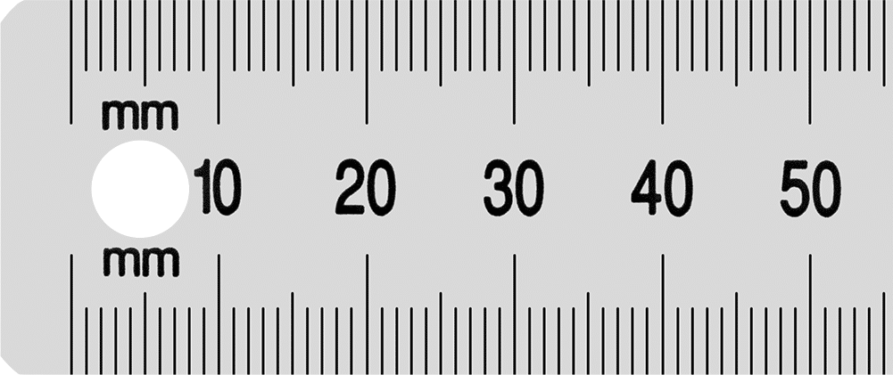 Korozyona Dayanıklı Paslanmaz Çelik Cetvel, 12" Uzunluk, 1" Genişlik, İnç ve Metrik Ölçü İşaretleri