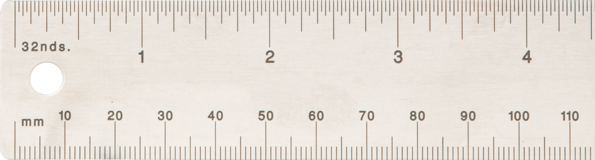Korozyona Dayanıklı Paslanmaz Çelik Cetvel, 36" Uzunluk, 1-1/4" Genişlik, İnç ve Metrik Ölçü İşaretleri