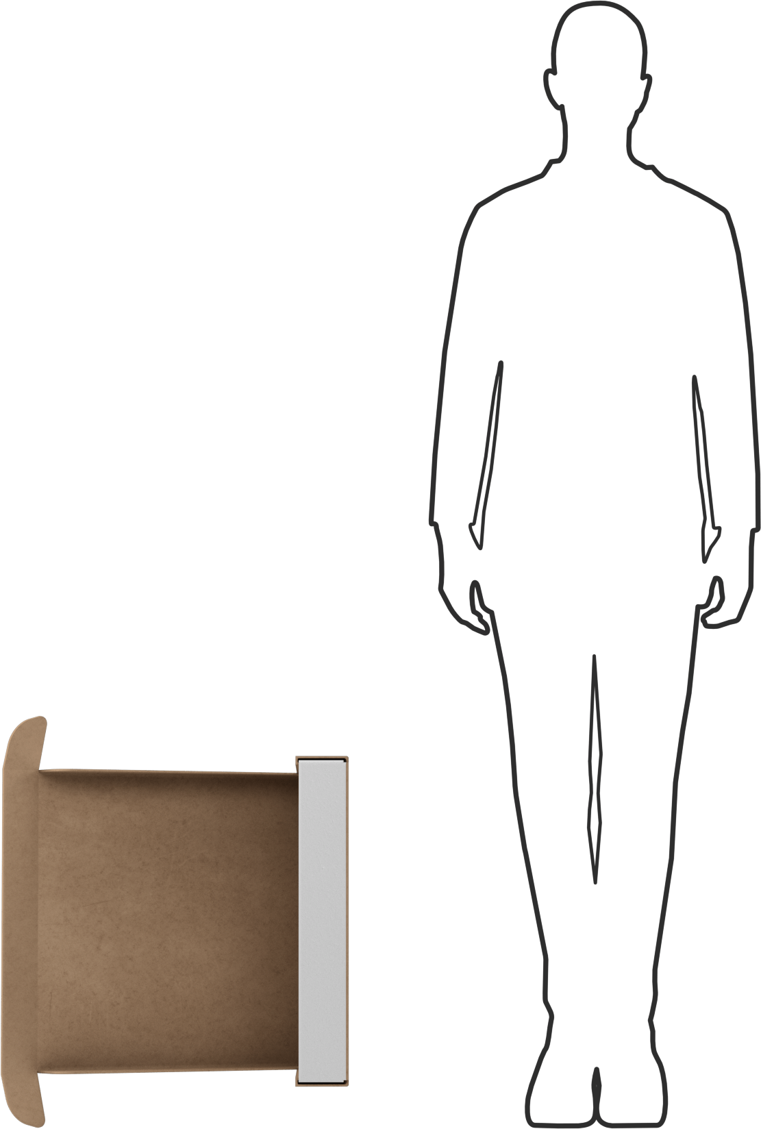 Standart Karton Nakliye Kutuları, 18“ Uzunluk x 18” Genişlik x 2-3/4" İç Yükseklik