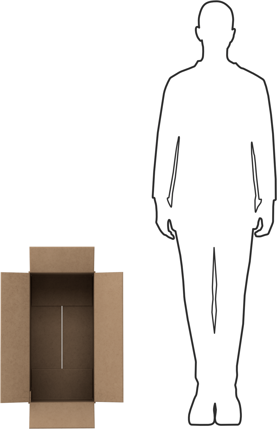 Standart Karton Nakliye Kutuları, 20“ Uzunluk x 10” Genişlik x 12" İç Yükseklik