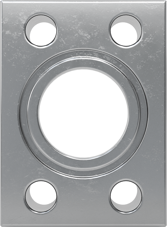 Yüksek Basınçlı Çelik Boru Flanşı, Arka Tarafta O-Ring Yivli, Metrik, 1-7/8"-12 UN/UNF Diş