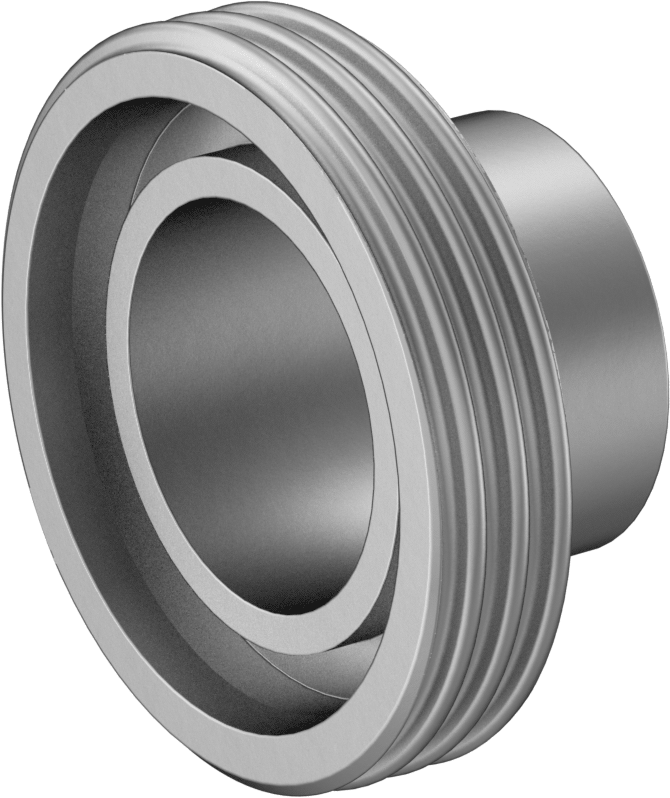 Paslanmaz Çelik Borular için Yüksek Parlaklıkta Conta Bağlantı Parçası, 41 mm Dişli Conta x 1-1/2" Alın Kaynağı için Adaptör