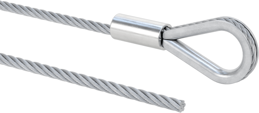 Takviyeli Halkalı Galvanizli Çelik Tel Halat, Ekstra Esnek, 3/16" Çap