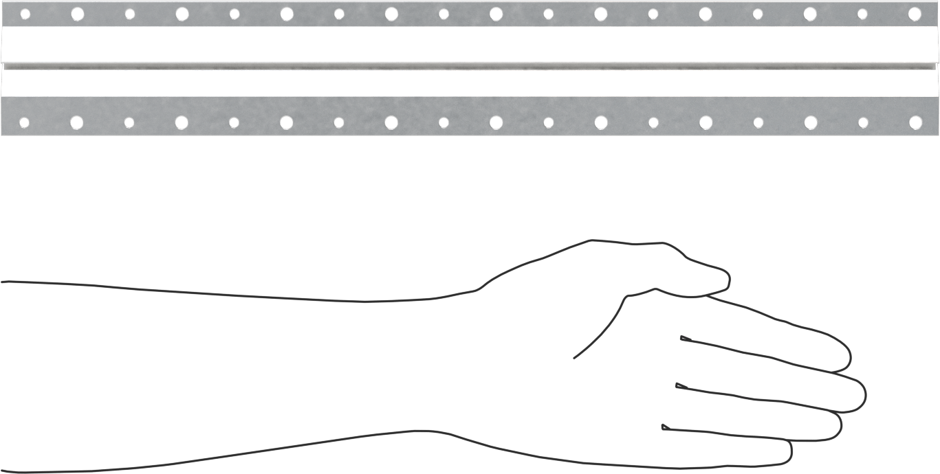 Kolay Seviyeli Kaldırılabilir Panel Asma Braketi, 17-7/8" x 1-1/4"