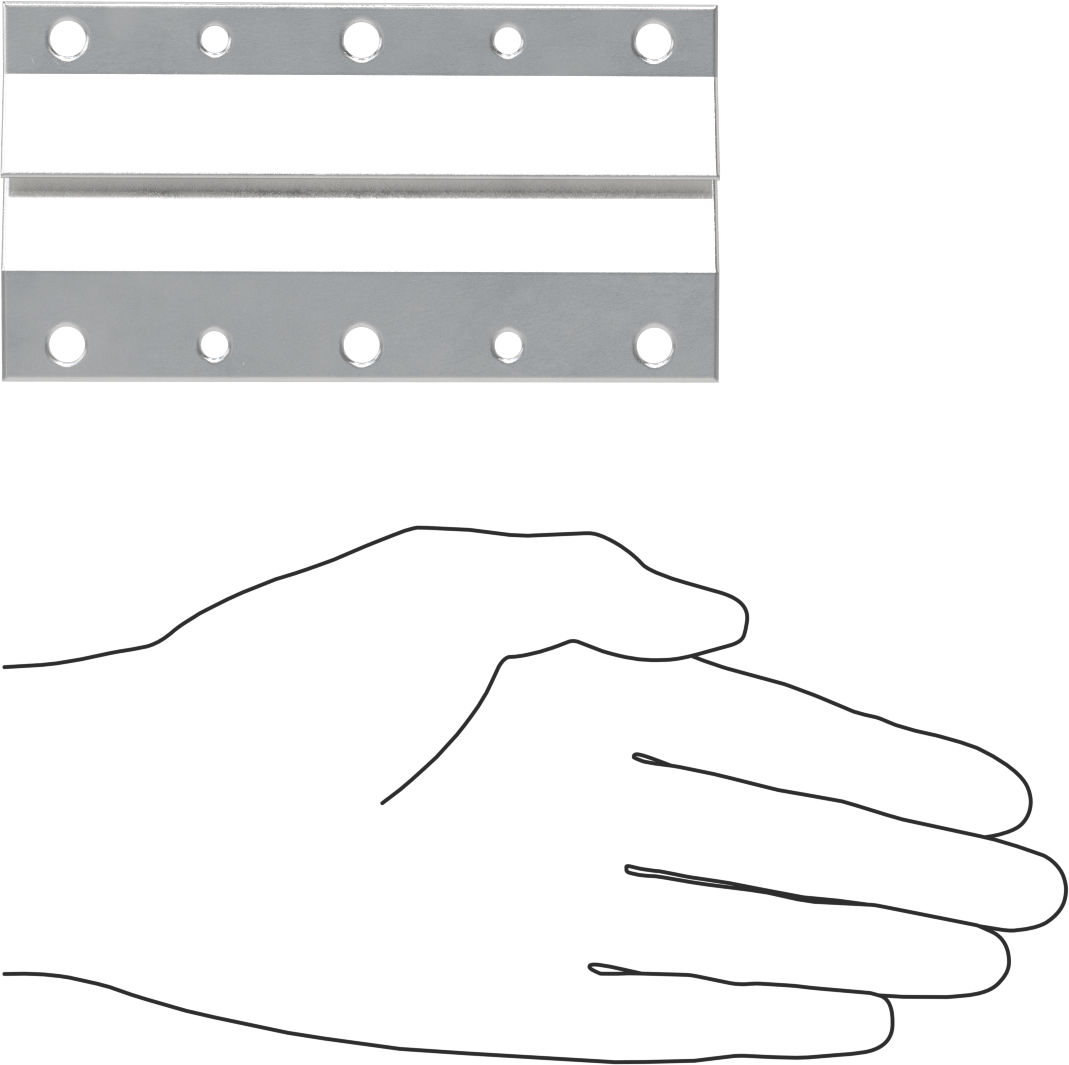 Kolay Seviyeli Kaldırılabilir Panel Asma Braketi, 4-7/8" x 1-1/4"
