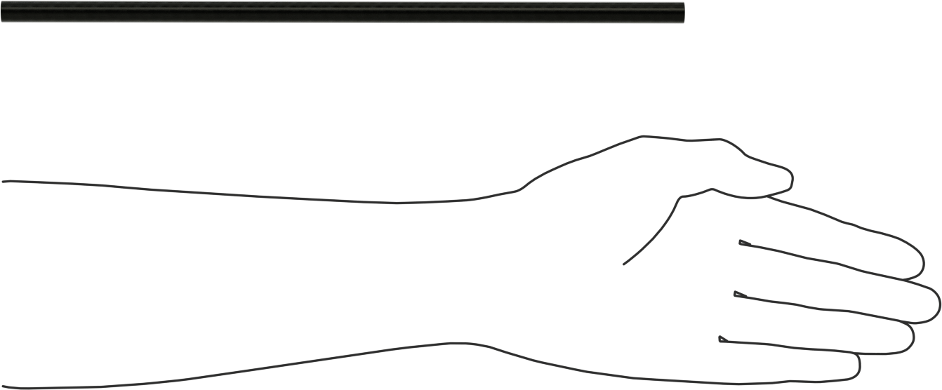 Karbon Fiber Çubuk, 3/8" Çap, 12" Uzunluk