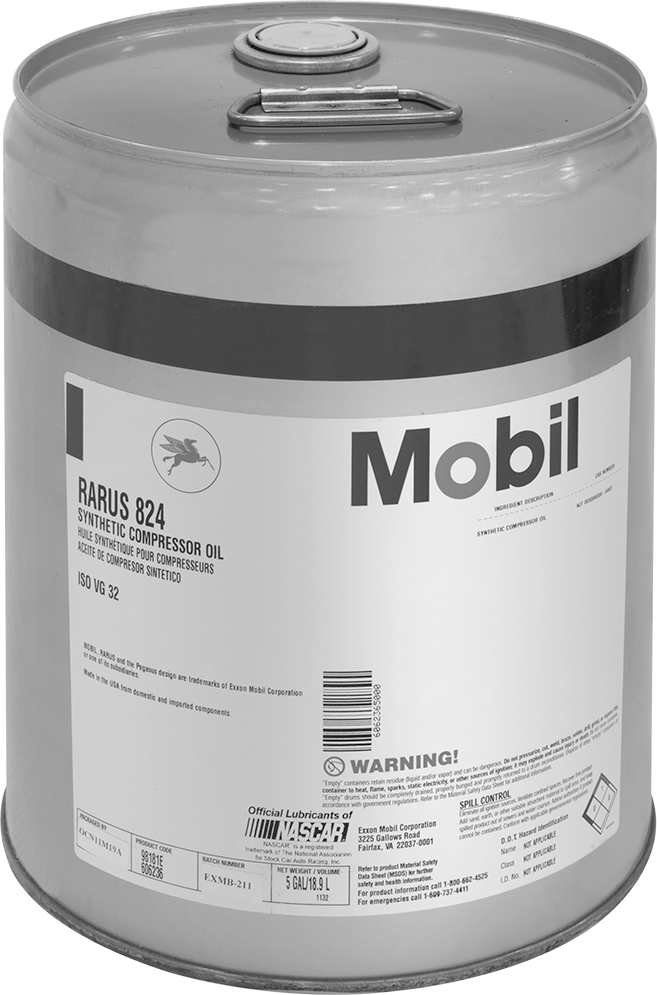 Hava Kompresörü Yağı, Mobil Rarus 824, 5-gal