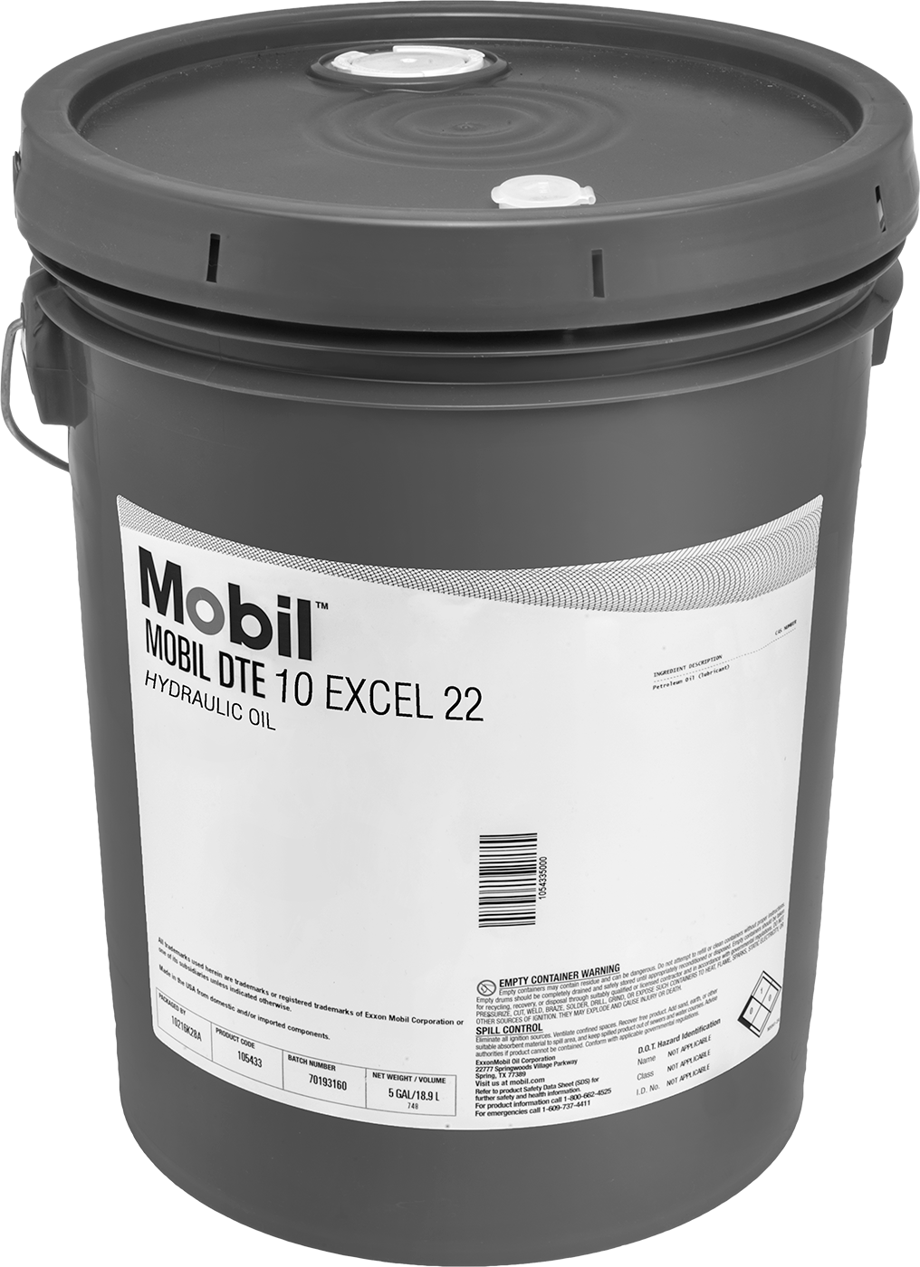 Mobil DTE 10 Excel 22 Hidrolik Yağı, 5 Galon