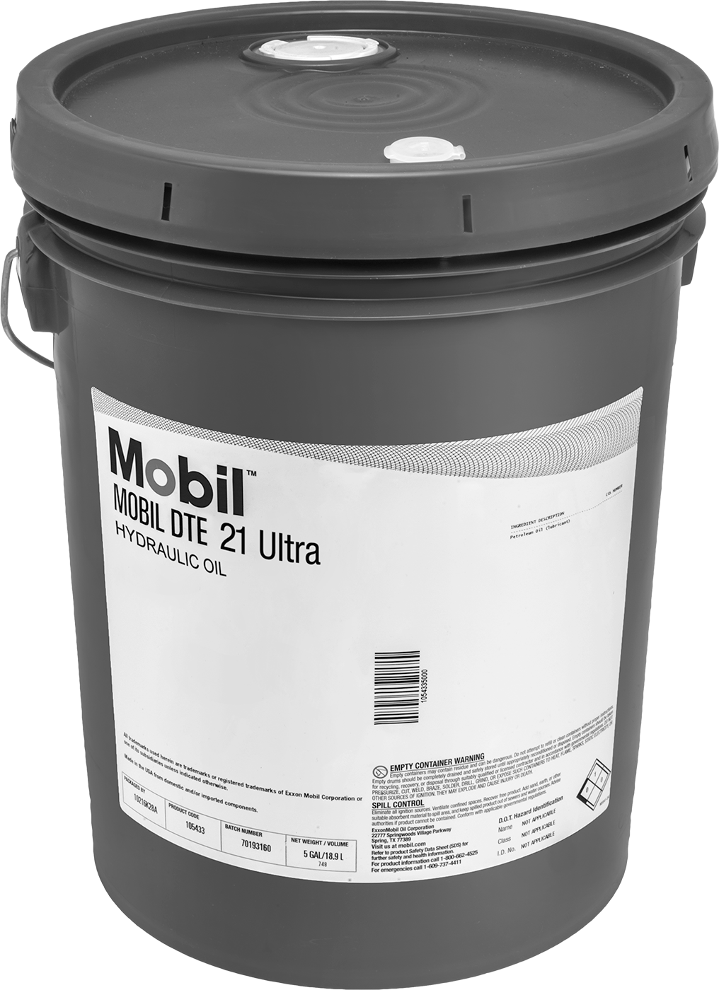 Mobil DTE 21 Ultra Hidrolik Yağı, 5 Galon Kova