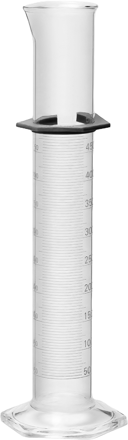 Borosilikat Cam Ölçülü Silindir, Sınıf A, 500 ml Kapasite