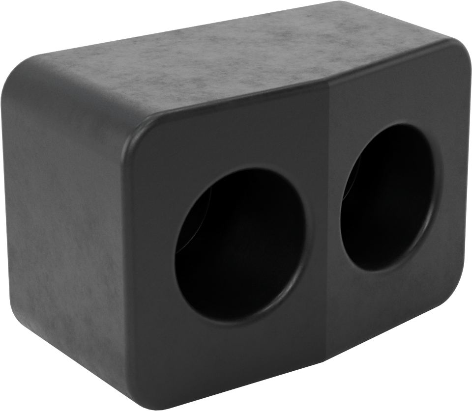 Araç Montajlı Tampon, 4“ x 6-1/8” x 3-1/4" Toplam