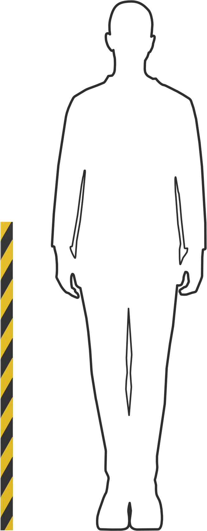 Yapışkan Arka Yüzlü Poliüretan Köpük Yüzey Koruyucu, Yüksek Görünürlük, 39“ Uzunluk x 1-9/16” Genişlik x 7/16" Kalınlık
