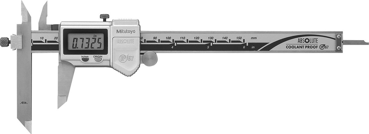 Ofset Yüzeyler için Kaliper, Mitutoyo 573-701-20, 0“ - 6” ve 0 mm - 150 mm Aralık