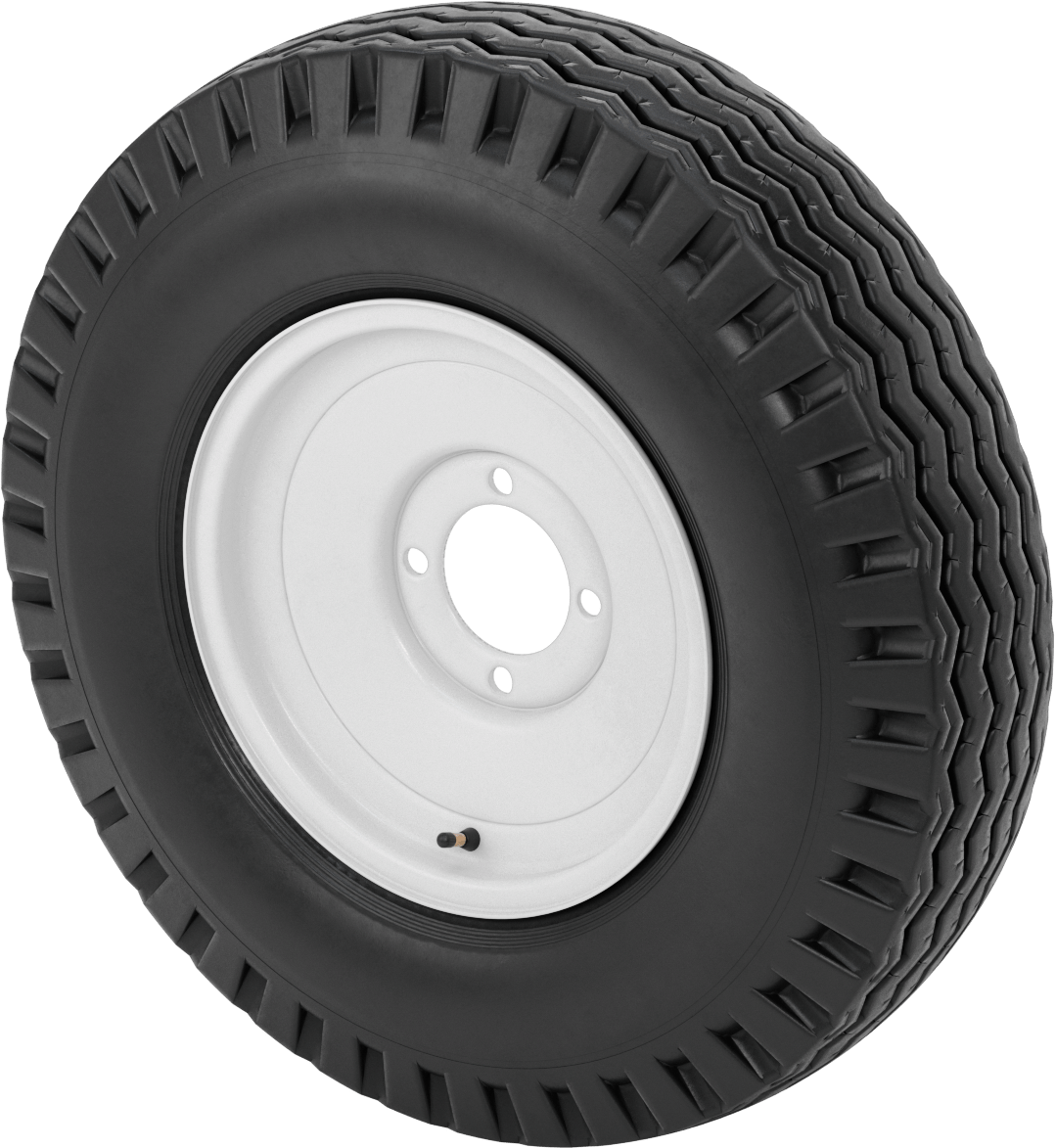 Otoyol Kullanımı için Çelik Göbekli Pnömatik Römork Tekerleği, 4 Montaj Deliği, 21-7/8“ Çap x 5-5/8” Genişlik