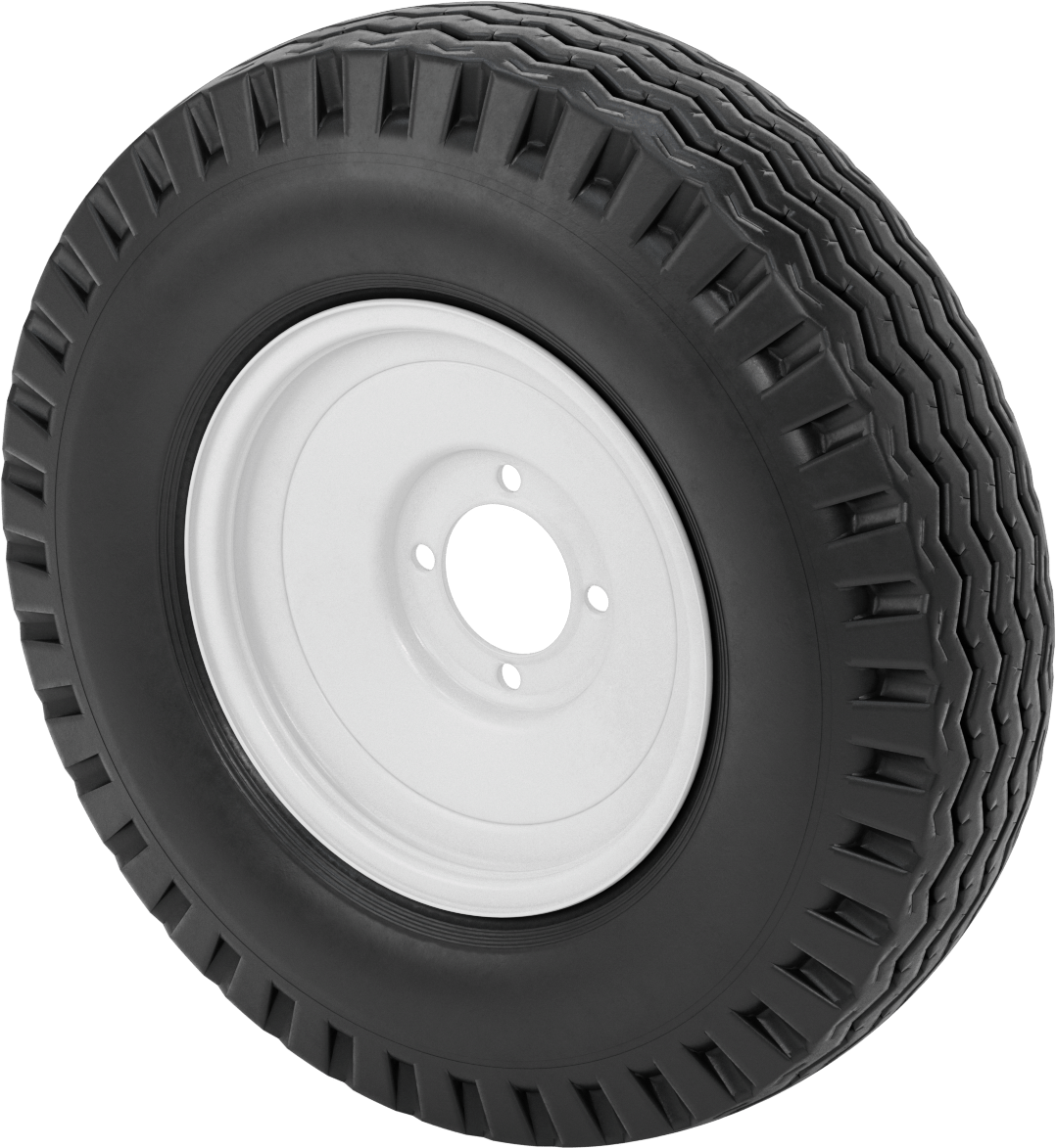 Otoyol Kullanımı için Çelik Göbekli Pnömatik Römork Tekerleği, 4 Montaj Deliği, 21-7/8“ Çap x 5-5/8” Genişlik