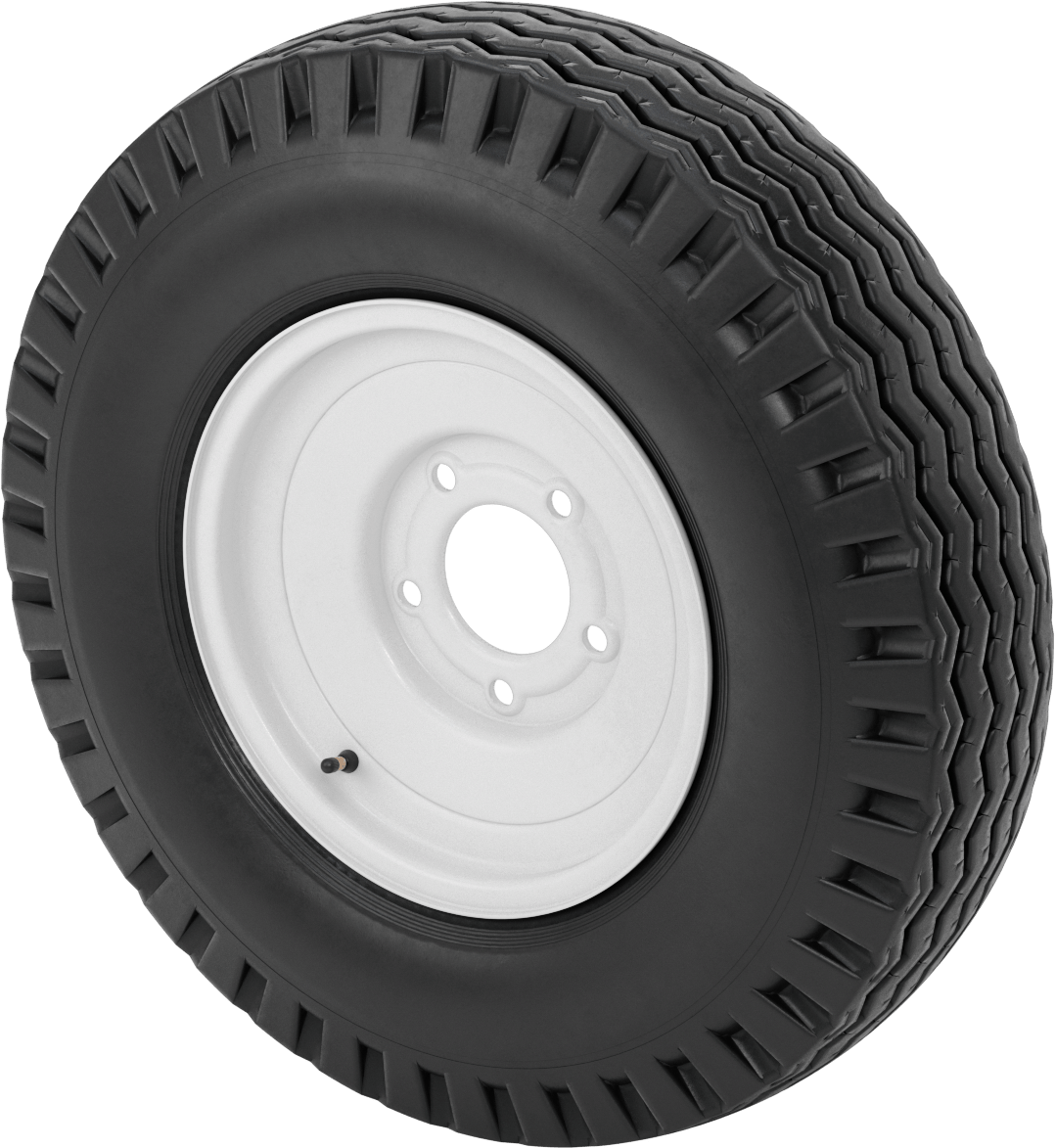 Otoyol Kullanımı için Çelik Göbekli Pnömatik Römork Tekerleği, 5 Montaj Deliği, 21-7/8“ Çap x 5-5/8” Genişlik